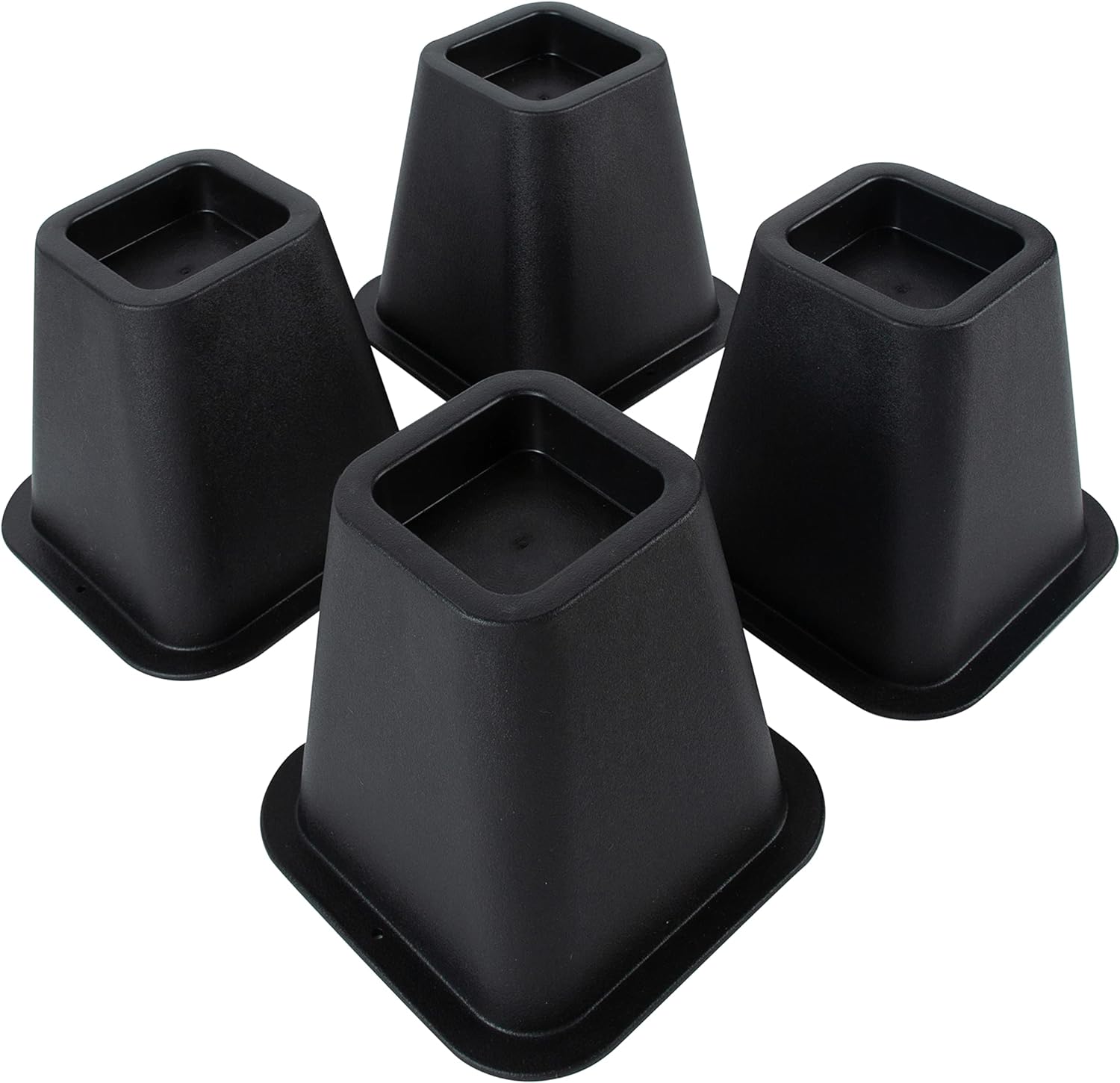 Simplify Bed Riser - Bed Lifters - Furniture Risers for Bed, Chairs, Tables - Black - Pack of 4-6 Inch Long