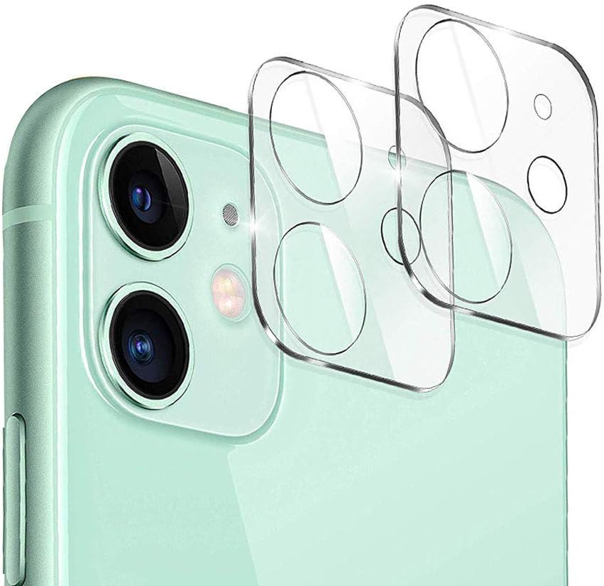 JanCalm for iPhone 11 Camera Lens Protector,for iPhone 12 Mini Lens Cover,NO Glare HD Clear Ultra-Thin Anti-Scratch Tempered Glass for iPhone 12 Mini/iPhone 11 Lens Protector (2 Pack)