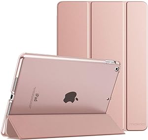 Moko Case for iPad 10.2 iPad 9th Generation 2021/ iPad 8th Generation 2020/ iPad 7th Generation 2019, Slim Stand Hard Back Shell Smart Cover Case for iPad 10.2 inch, Auto Wake/Sleep, Rose Gold