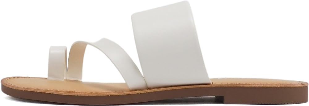 Soda Joan Womens Open Toe Slip On Flip Flop Sandals