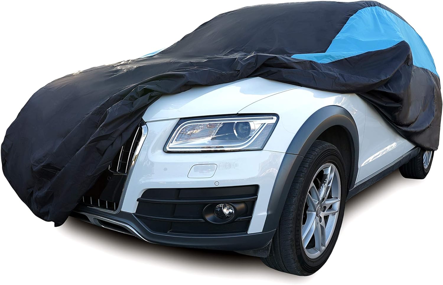 Waterproof Car Cover All Weather Snowproof UV Protection Windproof Outdoor Full SUV Car Cover, Universal Fit for SUV (Fit SUV Length 191-201 inch, Blue)