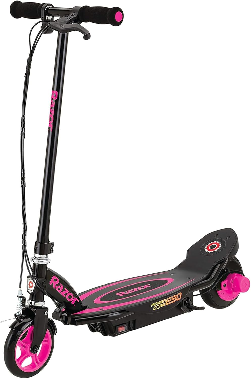 Razor Power Core E90 Electric Scooter with hub Motor, Push-Button Throttle, for Kids 8 