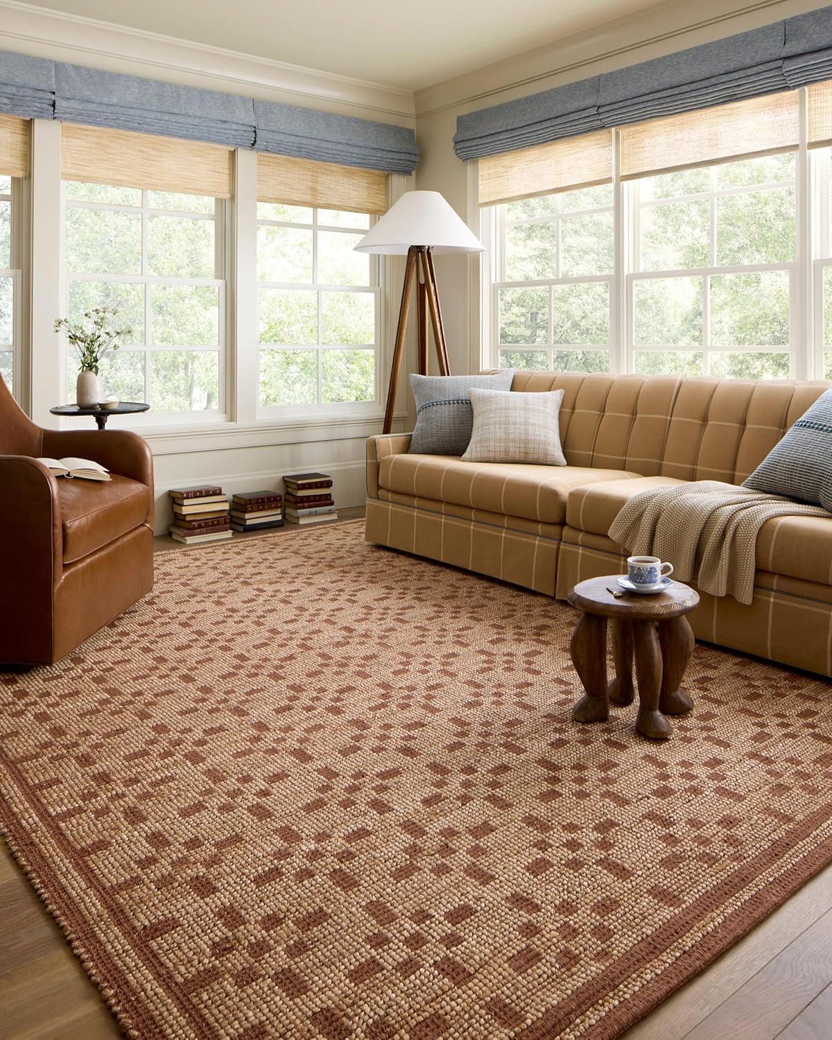 Loloi Chris Loves Julia Judy Collection JUD-07 Natural/Spice 7'-9 x 9'-9 Area Rug