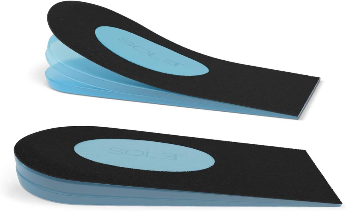 SOL3 Quick Lifts - Adjustable Orthopedic Heel Lift Insert, Height Increase Insoles for Leg Length Discrepancy, Achilles Tendonits & Foot Pain Relief