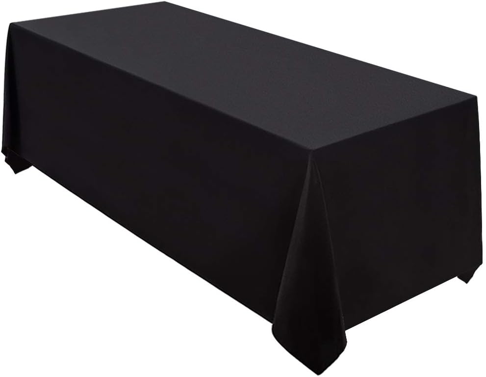 Surmente+Tablecloth+90+x+132-Inch+Rectangular+Polyester+Table+Cloth+for+Weddings%2c+Banquets%2c+or+Restaurants+(Black)+%ef%bf%bd%ef%bf%bd%ef%bf%bd%ef%bf%bd%ef%bf%bd%ef%bf%bd