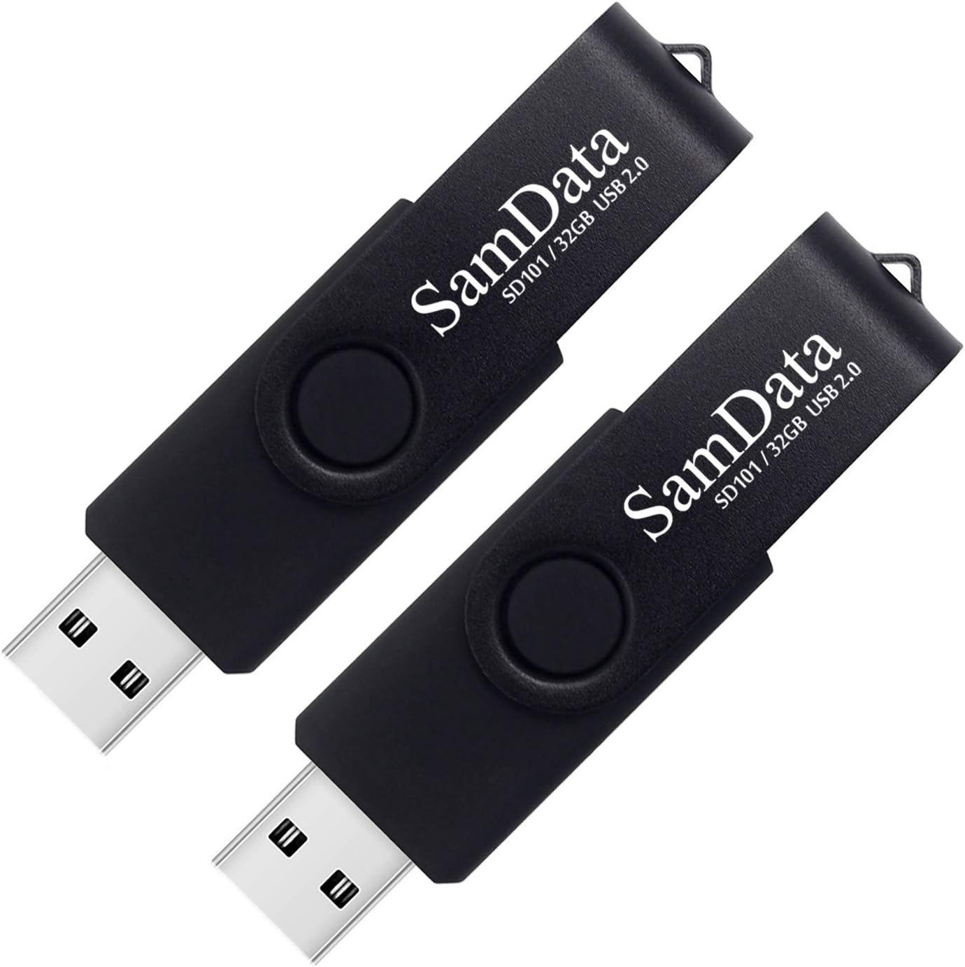 32GB USB Flash Drives 2 Pack 32GB Thumb Drives Memory Stick Jump Drive with LED Light for Storage and Backup (2 Pack Black)