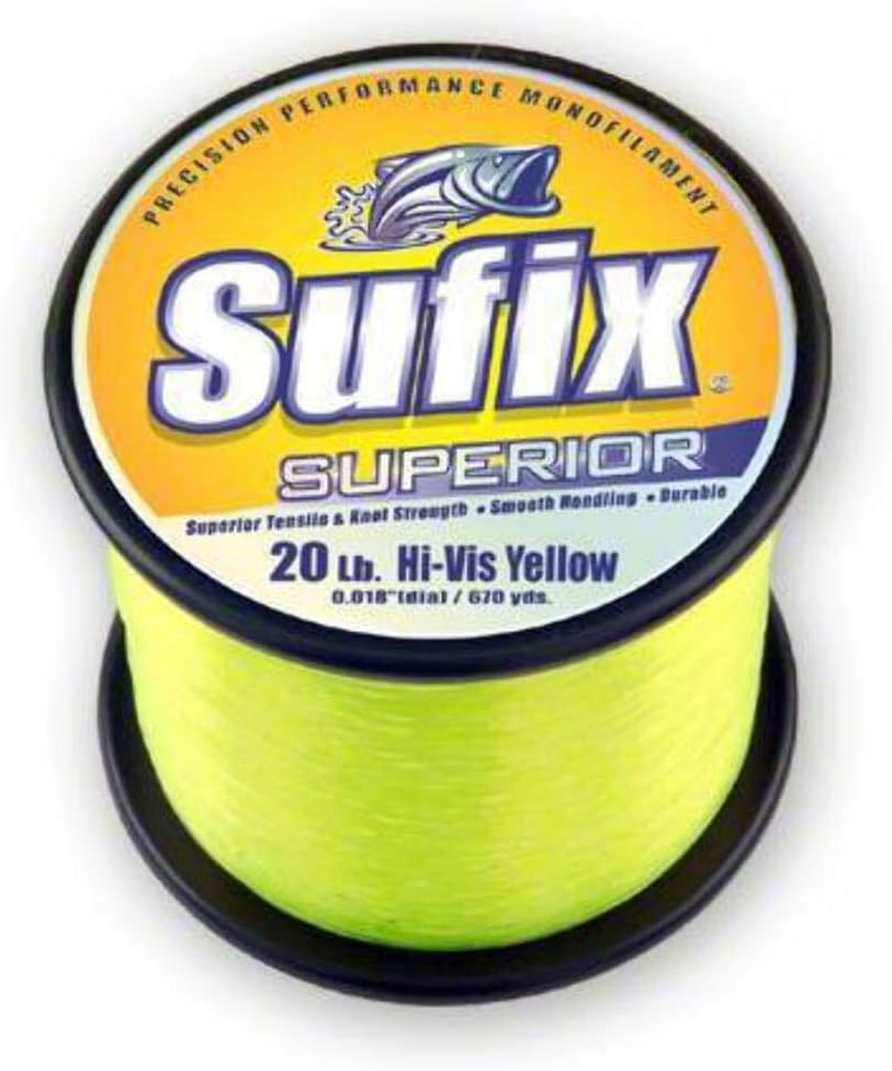 Sufix Superior 1/4-Pound Spool Size Fishing Line (Yellow, 15-Pound)