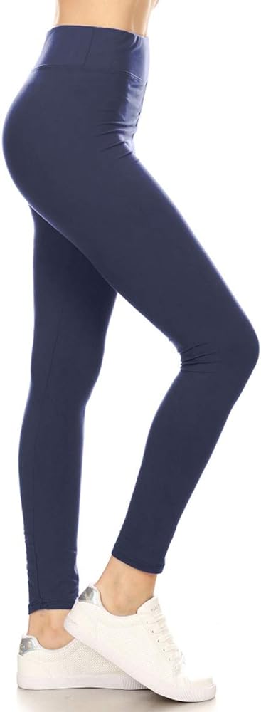 Leggings Depot High Waisted Leggings for Women Buttery Smooth &amp; Soft Women&#39;s Leggings Solid Yoga - Reg, Plus, 1X3X, 3X5X