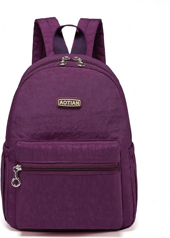 AOTIAN Mini Lightweight Backpack Durable Travel Hiking Women and Girls Small Daypack, 7 Liters Purple