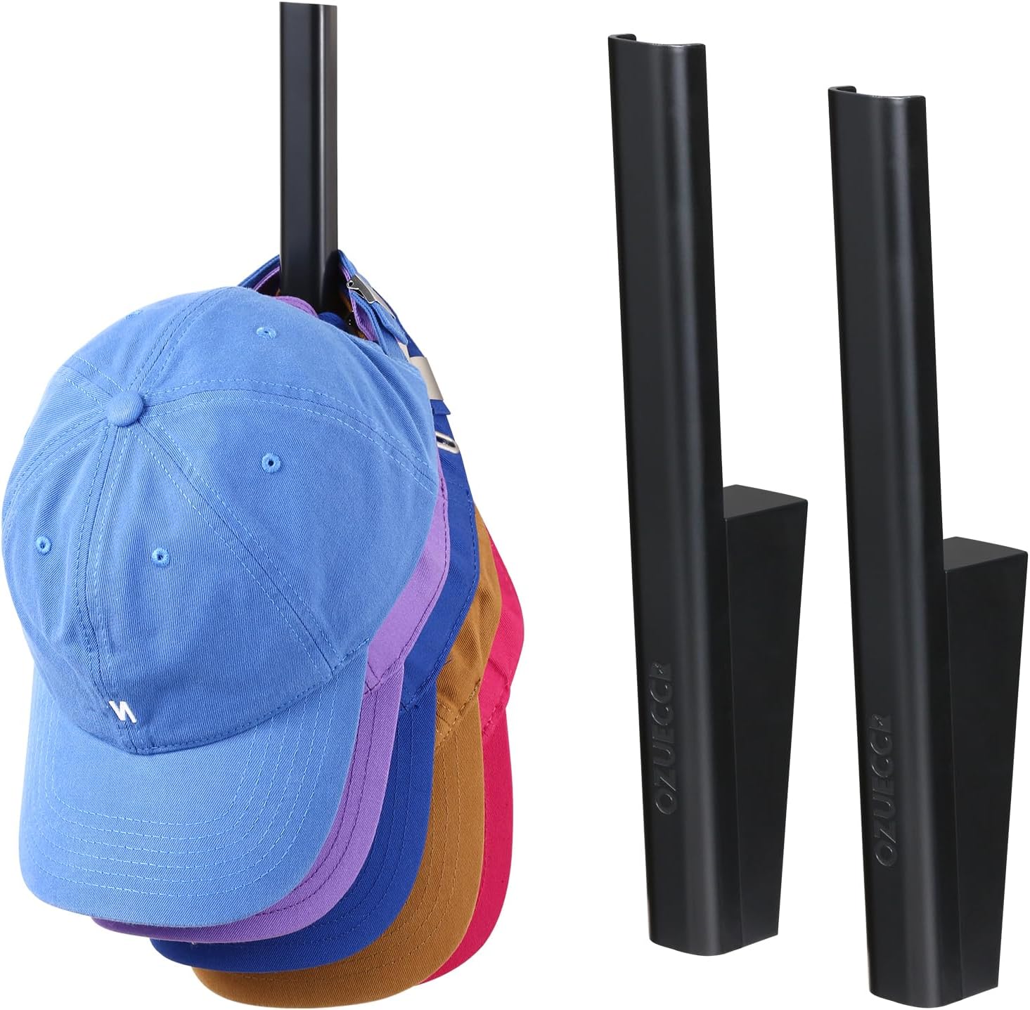 Hat storage for baseball caps - Sturdy Space Saving Hat Holder on Wall Display for Hats, Bags, Clothes, Towels - Easy to Install Screw-in Wall Hat Rack Storage Organizer Hanger