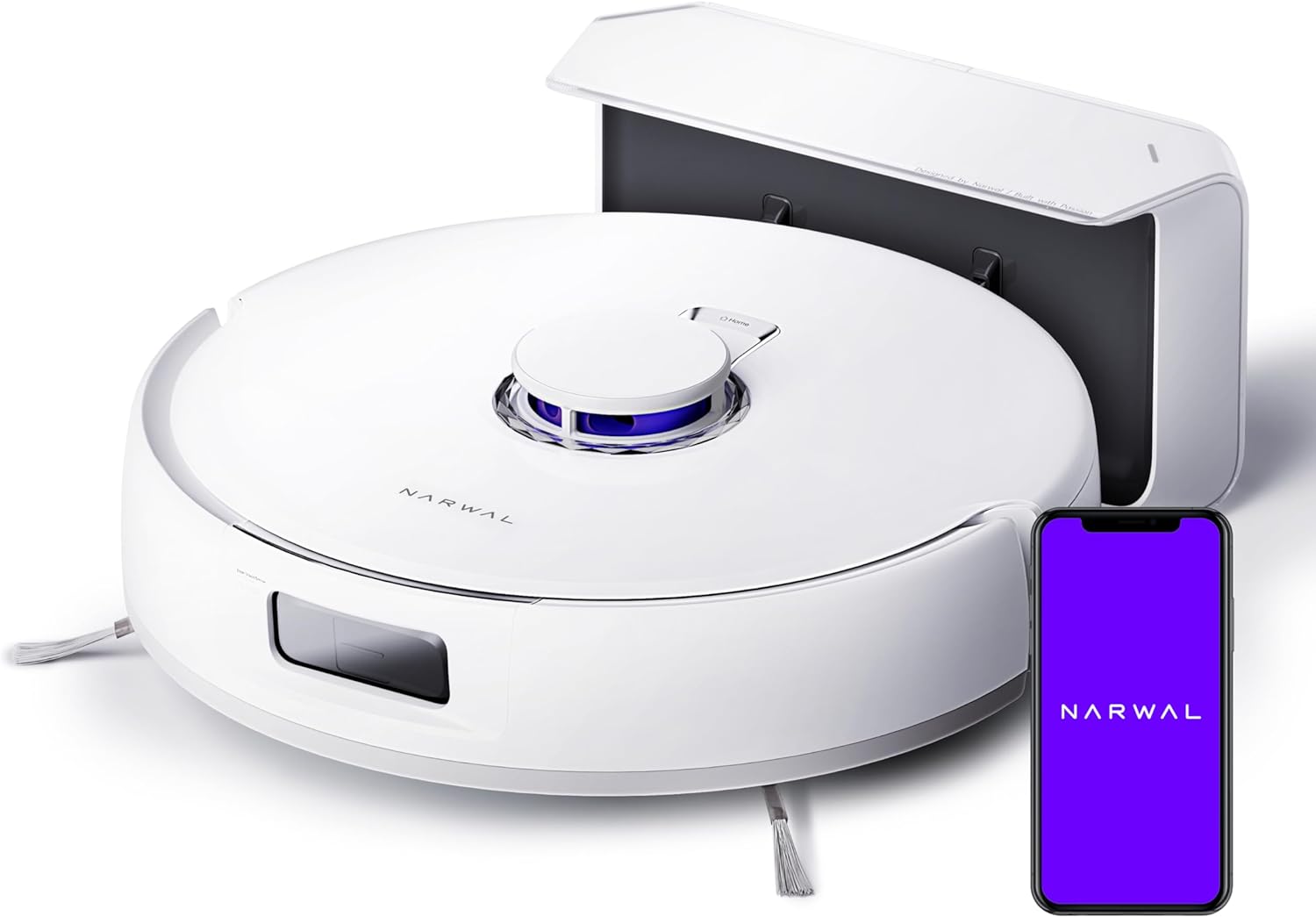 NARWAL Freo X Plus Robot Vacuum and Mop, 7-Week Dust Storage, Zero Tangles, 7800Pa Suction, Mopping, Tri-Laser Obstacle Avoidance, LiDAR Navigation, Multi-Floor Mapping, Works with Alexa, App Control