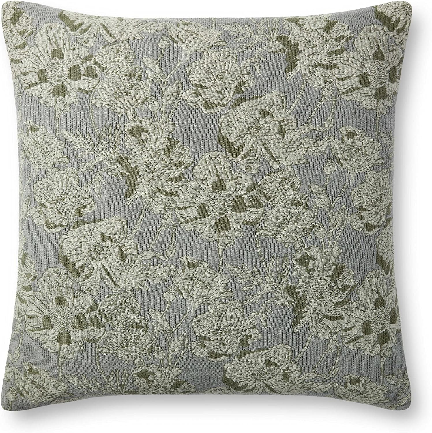 Chris Loves Julia x Loloi Matilda Collection PCJ0008 Silver Sage 18'' x 18'' Pillow