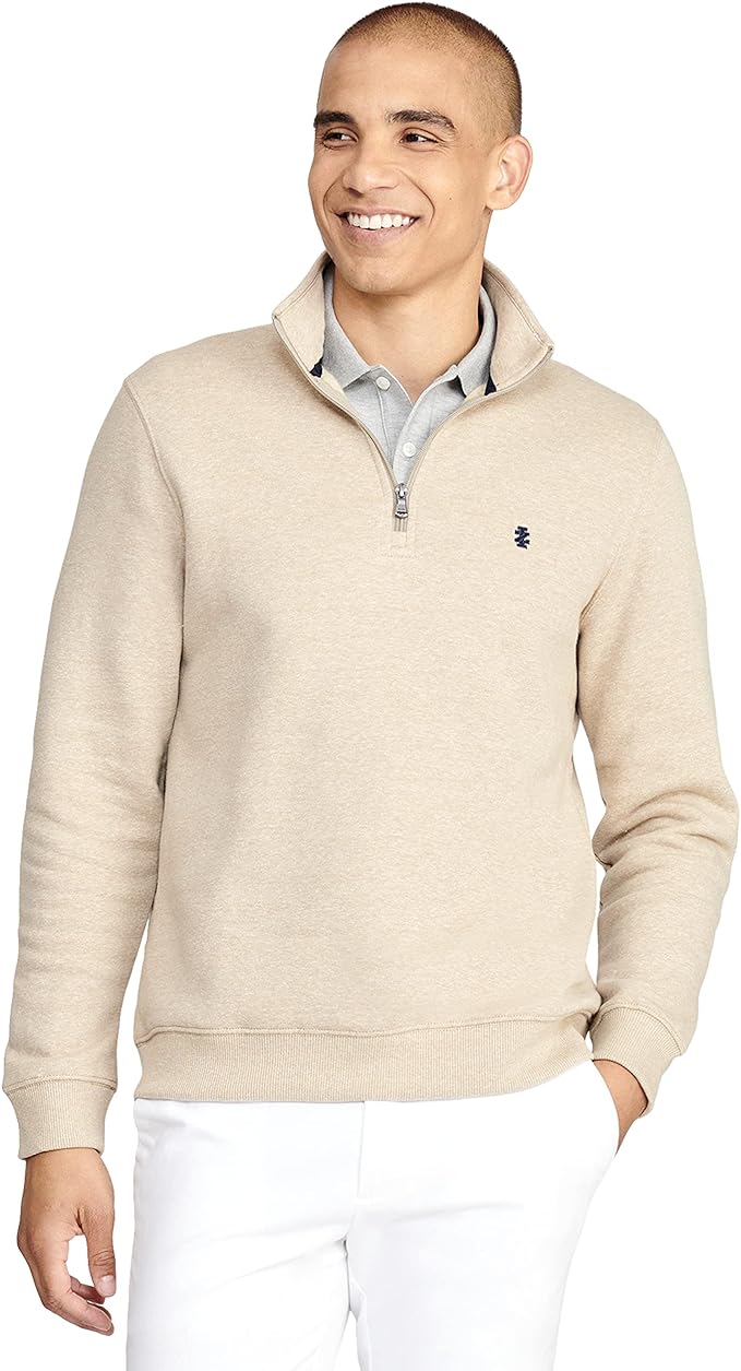 IZOD Men' Advantage Performance Quarter Zip Fleece Pullover Sweatshirt