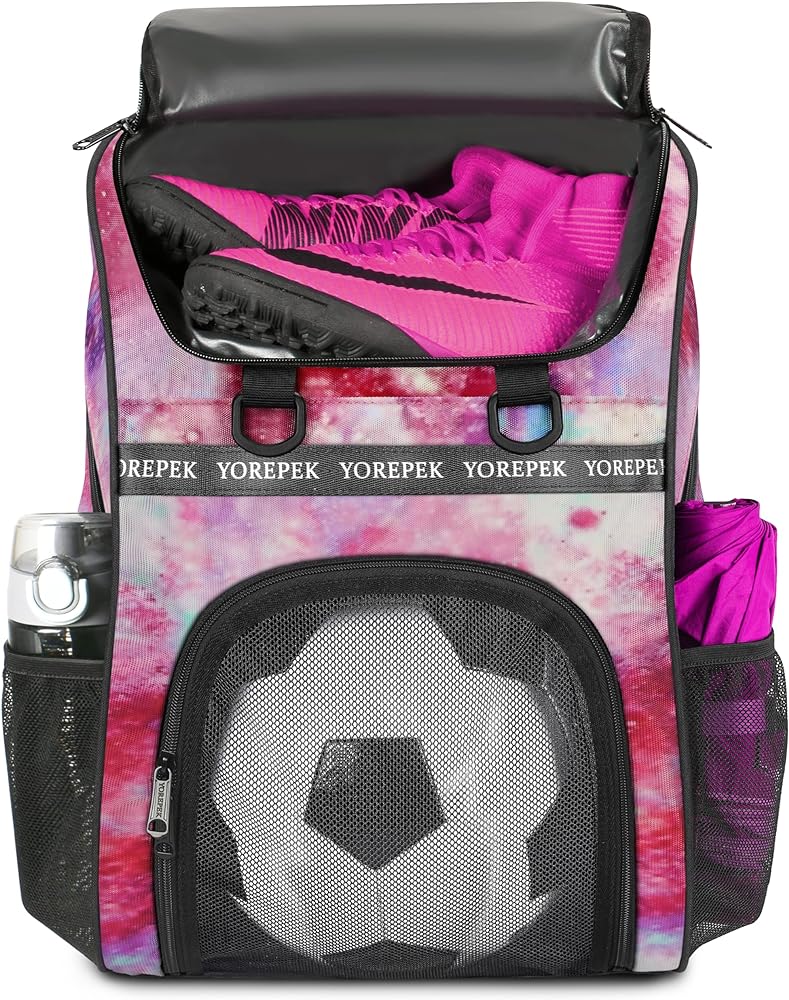 This was delivered so fast! It has tons of room. My daughter is a goalie so we need room for shirt and gloves, guards, shoes, ball, etc. this bag is extremely well made and holds it all in one bag! We love it!