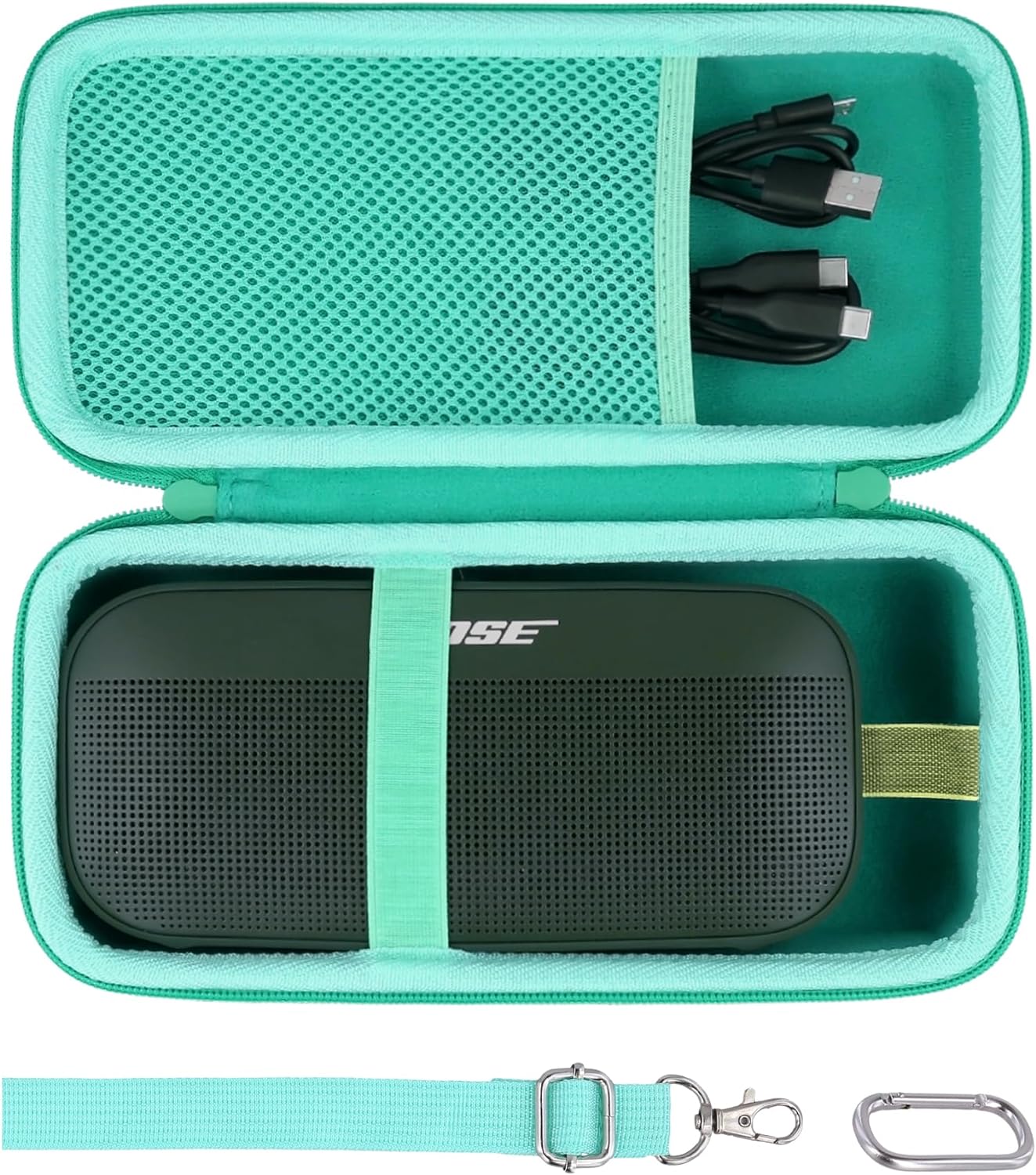 co2CREA Hard Travel Case Replacement for Bose SoundLink Flex Bluetooth Portable Speaker (Mint Green Case)