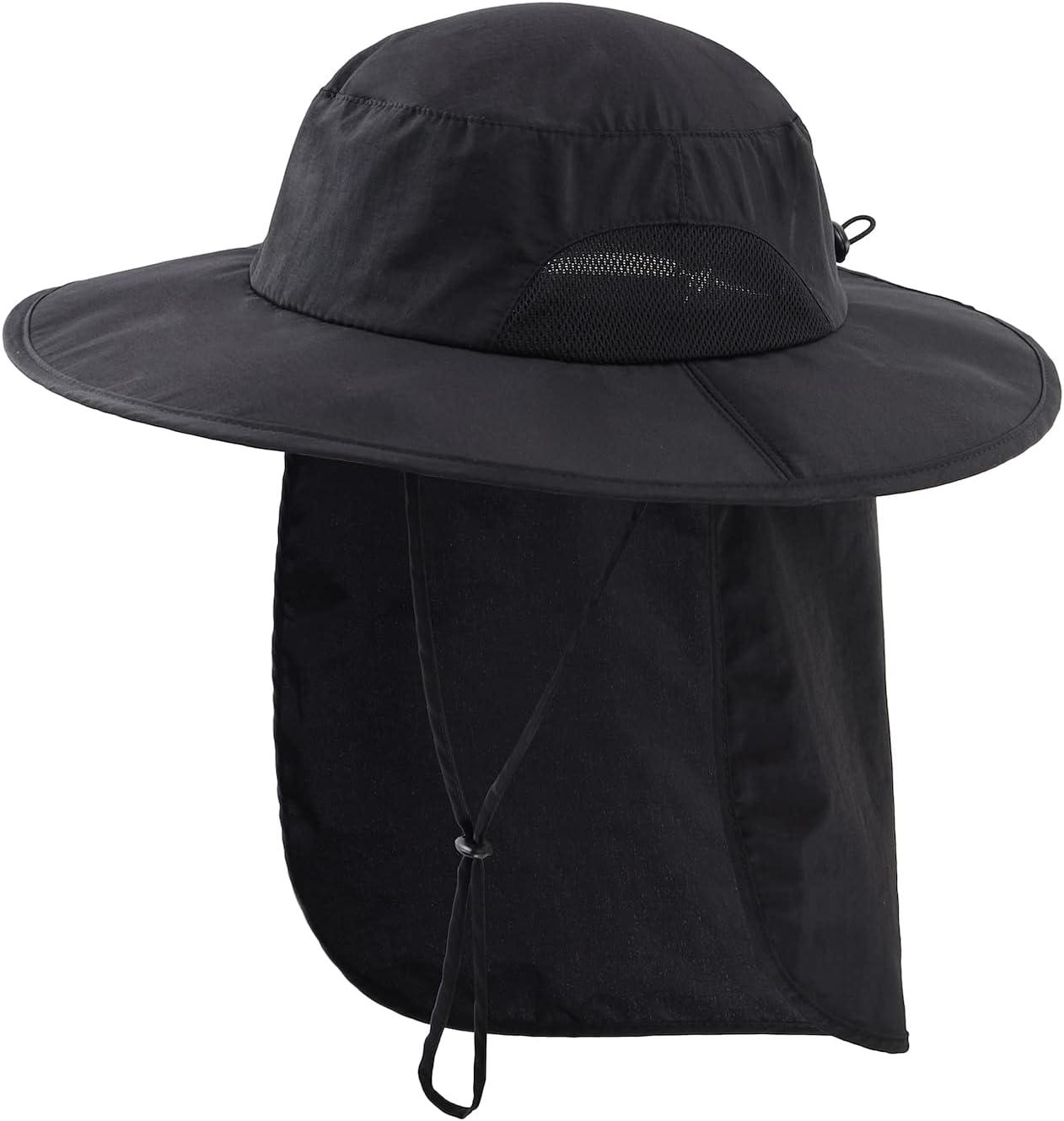 Home Prefer Outdoor Mens UPF50  Sun Hat with Neck Flap Womens UV Protection Hat Wide Brim Safari Fishing Hiking Gardening Hat