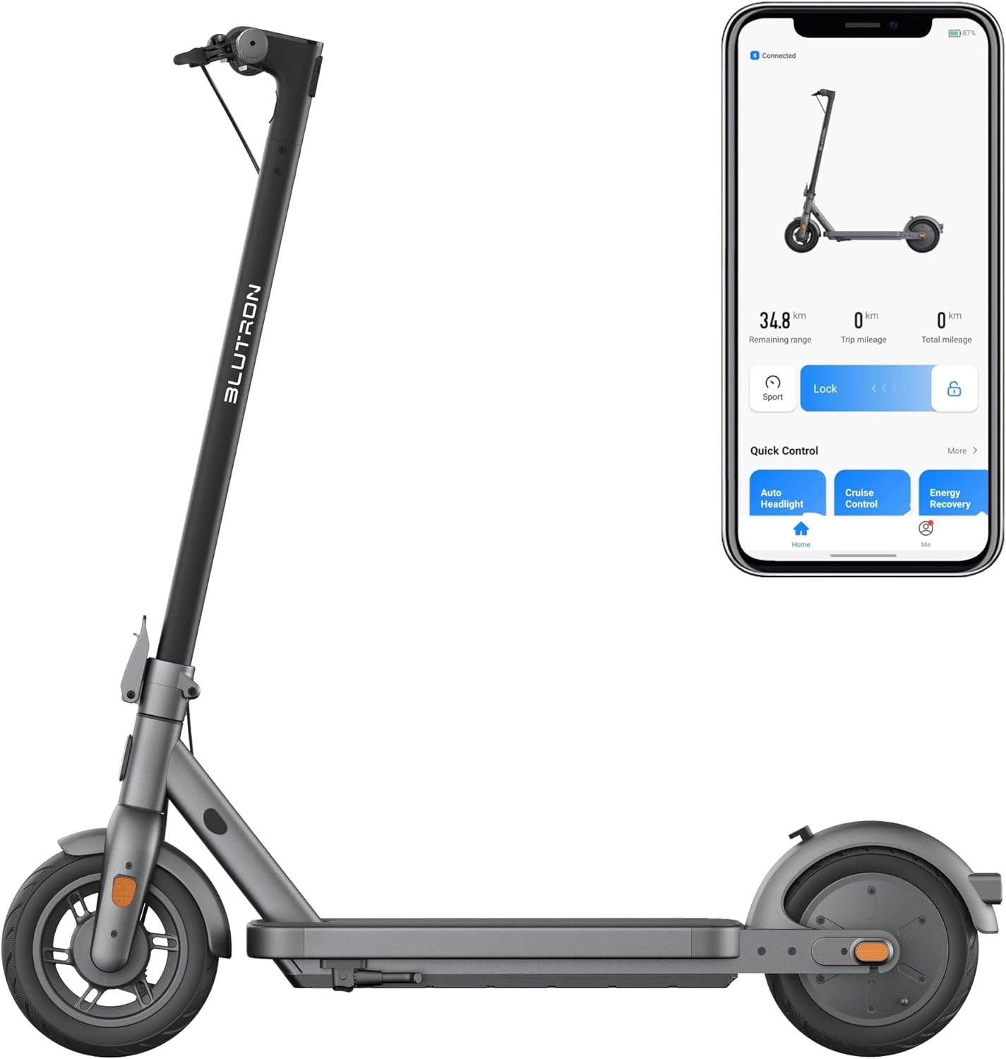 One Plus S65 Electric Scooter for Adults, Folding Commuter E Scooter, 800W Peak Power Motor, 40 Miles Ultra Long Range & 20 MPH, Dual Brakes, 10 Pneumatic Tires