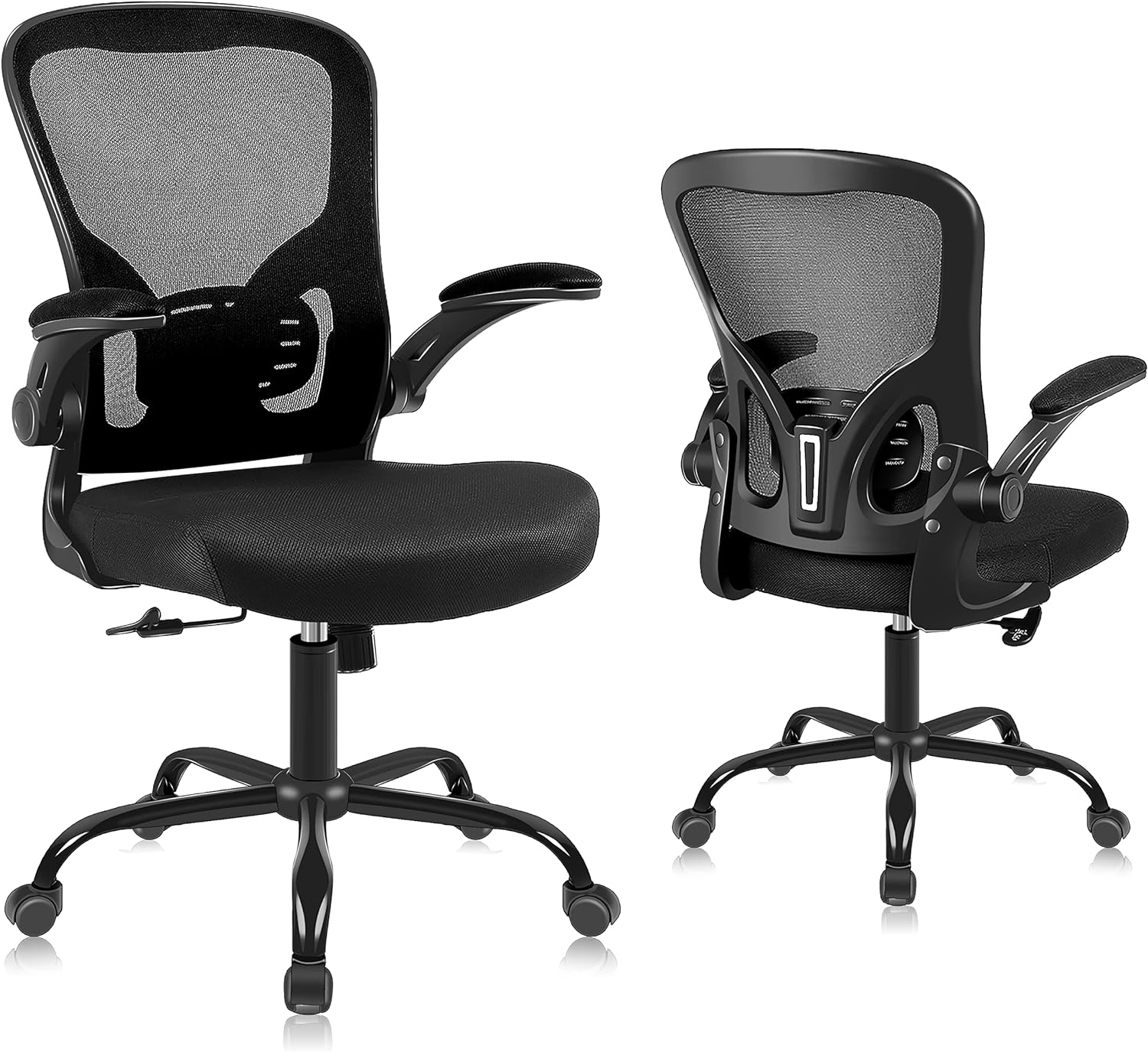 Flysky Ergonomic Office Desk Chair Breathable Mesh Swivel Computer Chair, Lumbar Back Support Task Chair, Office Chairs with Wheels and Flip-up Arms,Executive Rolling Chair