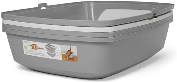 So Phresh Grey & White Lift-to-Sift Cat Litter Pan, 22.5" L X 17.25" W X 10.5" H