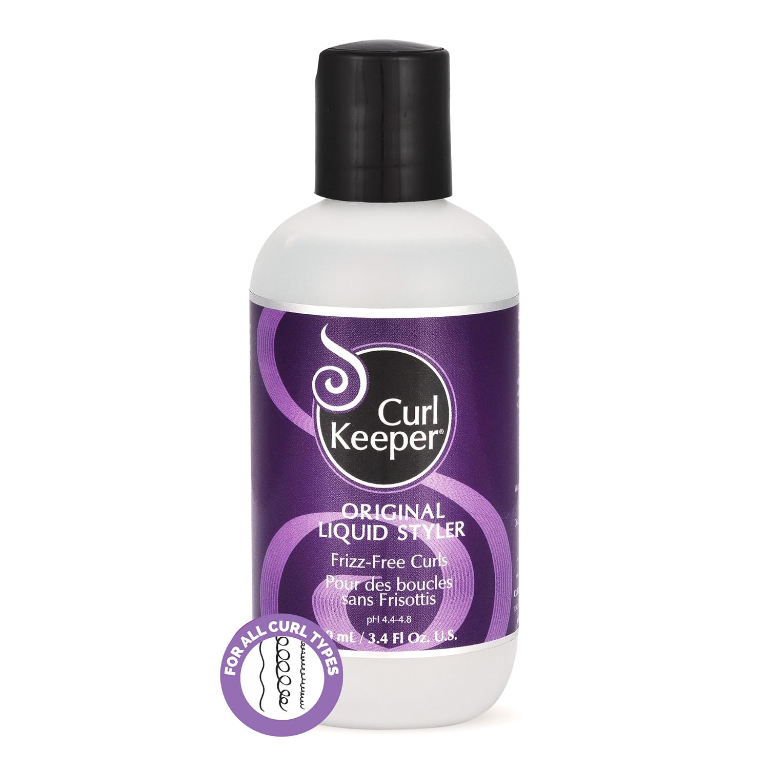 Original Curl Keeper Anti-Frizz Curl Defining Hair Styler (3 Oz) - Lightweight Curl Definer Liquid Gel for All Weather Conditions - Wavy & Curly Hair Products for Women (Cream Alternative)