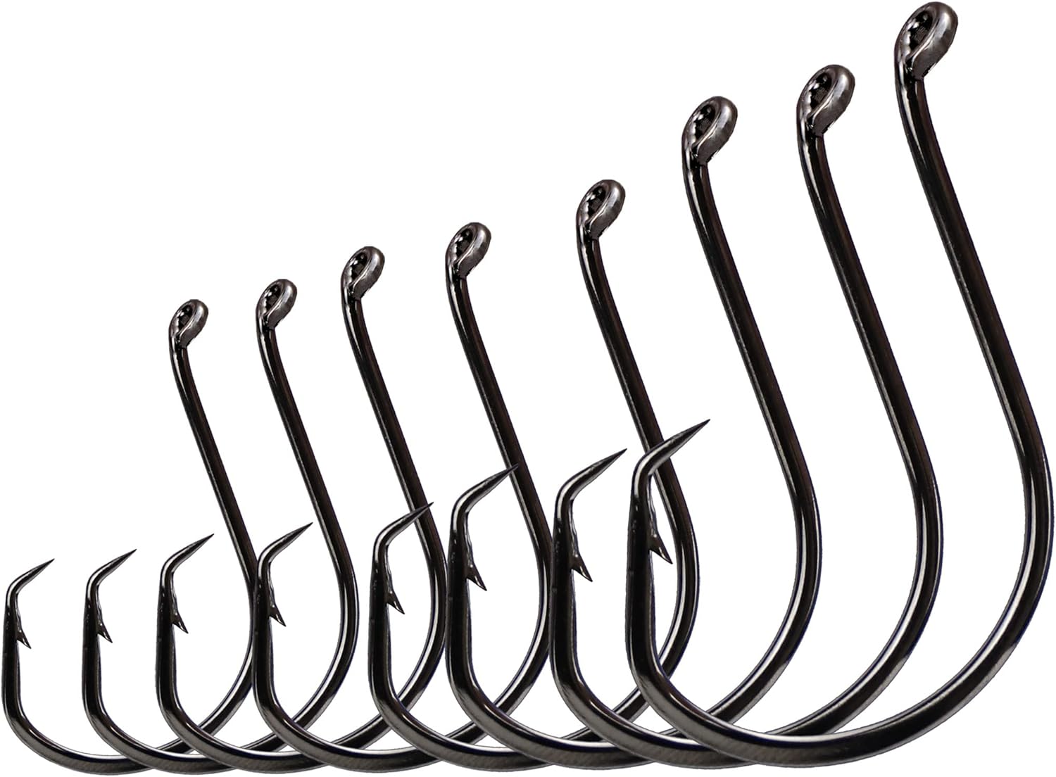 Circle Hooks Saltwater Fishing Hooks Catfish Hooks Fish Hook for Catfishing 100 Pack Sport Circle Hook Offset Fishing Hooks 8 Sizes