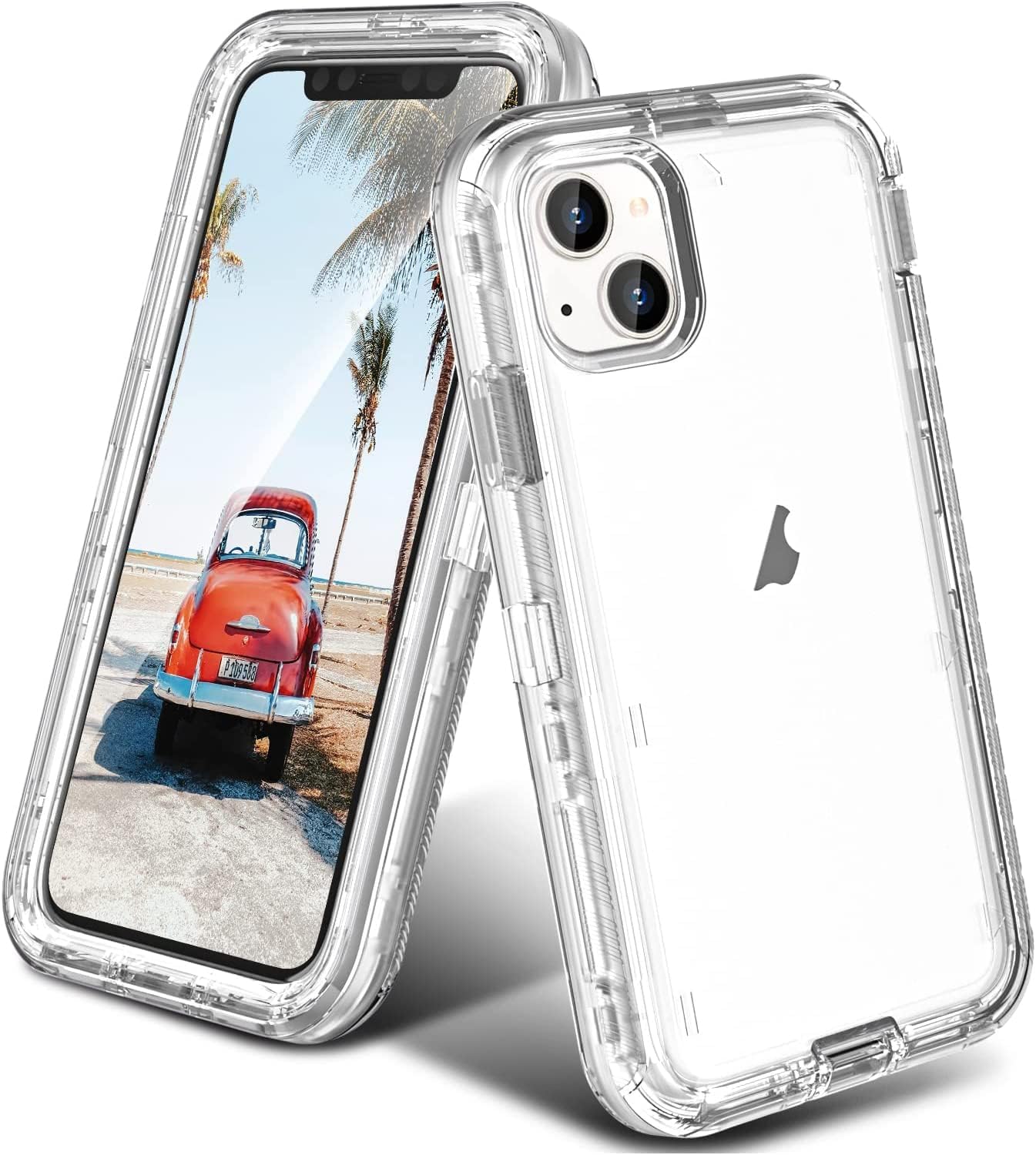 ORIbox for iPhone 15 Case Clear, [10 FT Military Grade Drop Protection], Transparent Heavy Duty Shockproof Anti-Fall Case for iPhone 15 Phone Case,6.1 inch,3 in 1, Crystal Clear