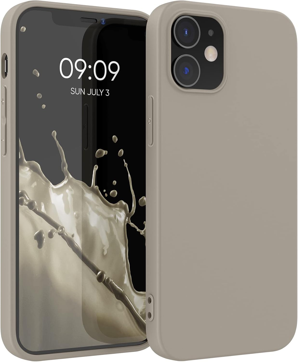 kwmobile Case Compatible with Apple iPhone 12 / iPhone 12 Pro Case - Soft Slim Protective TPU Silicone Cover - Cream