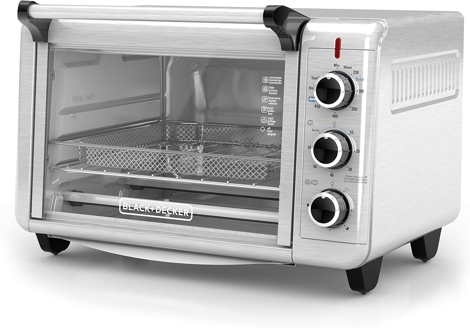 BLACK%2bDECKER+6-Slice+Crisp+%27N+Bake+Air+Fry+Toaster+Oven%2c+TO3215SS%2c+5+Cooking+Functions%2c+60+Minute+Timer%2c+Stainless+Steel