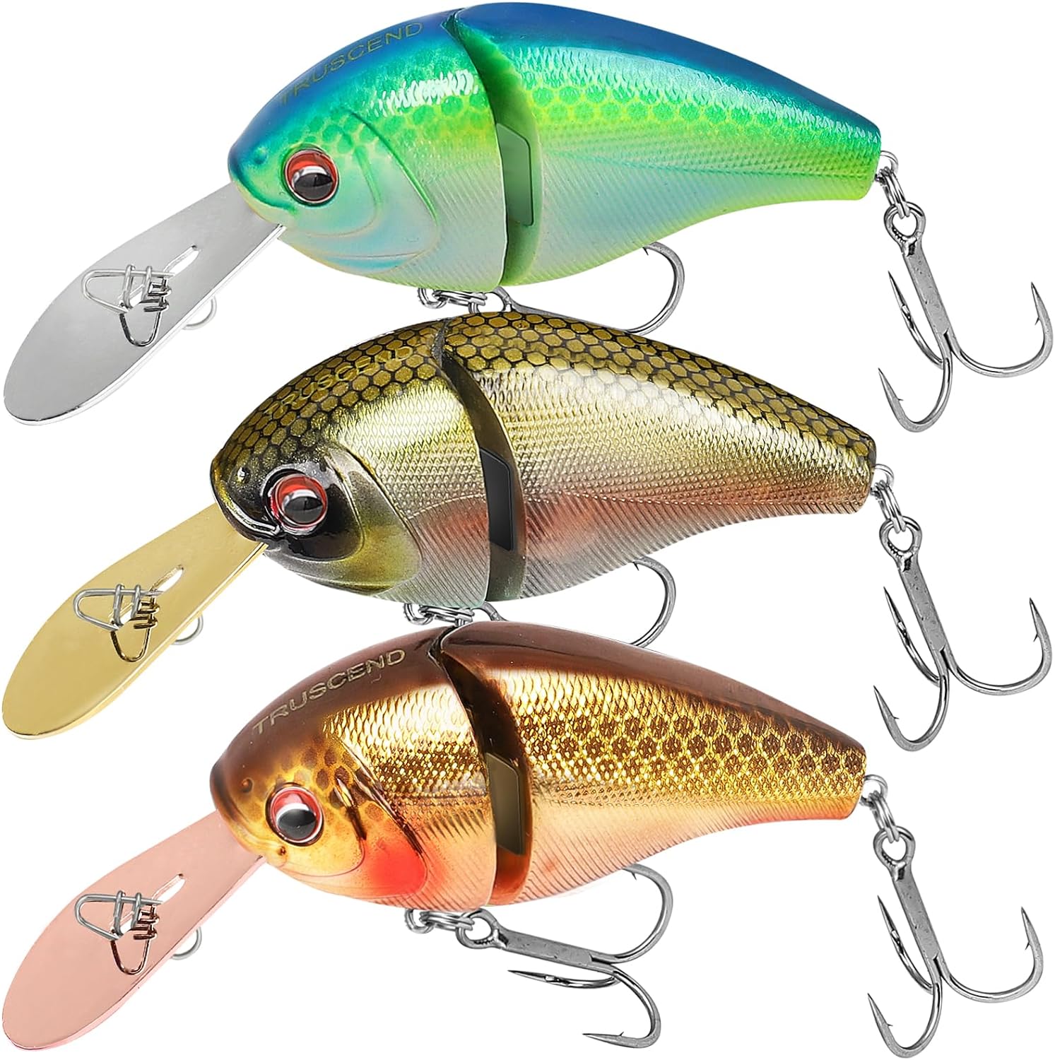 TRUSCEND Fishing Lures for Freshwater and Saltwater, Lifelike Swimbait for Bass Trout Crappie, Slow Sinking Bass Fishing Lure, Amazing Fishing Gifts for Men, Must-Have for Family Fishing Gear