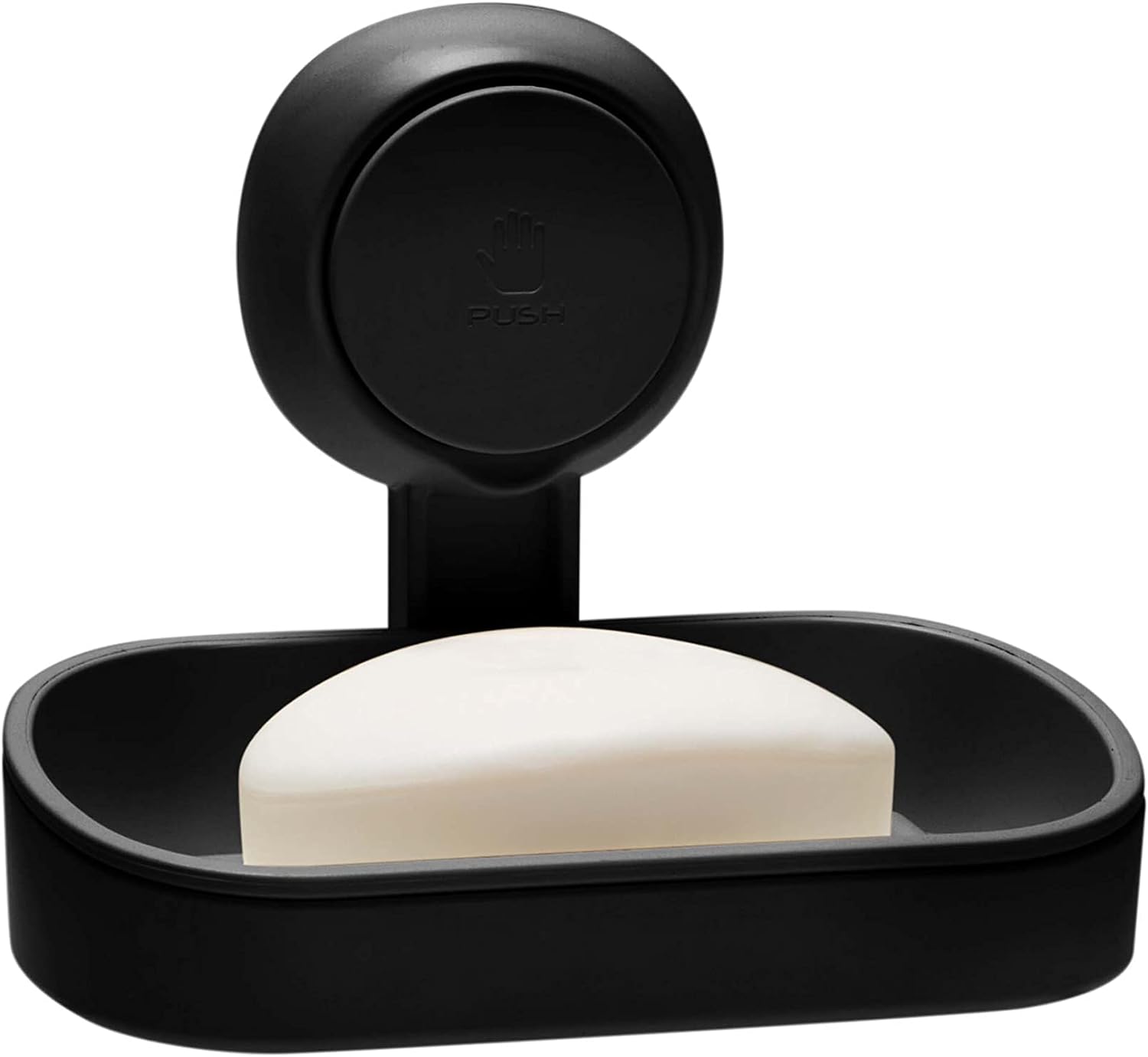 Bath Bliss Matte Black Gel Suction Soap Dish