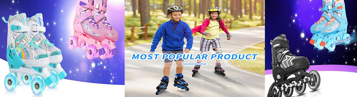 MammyGol Adjustable Inline Skates for Kids, Boys Blades Skate Girls with Light up Wheels