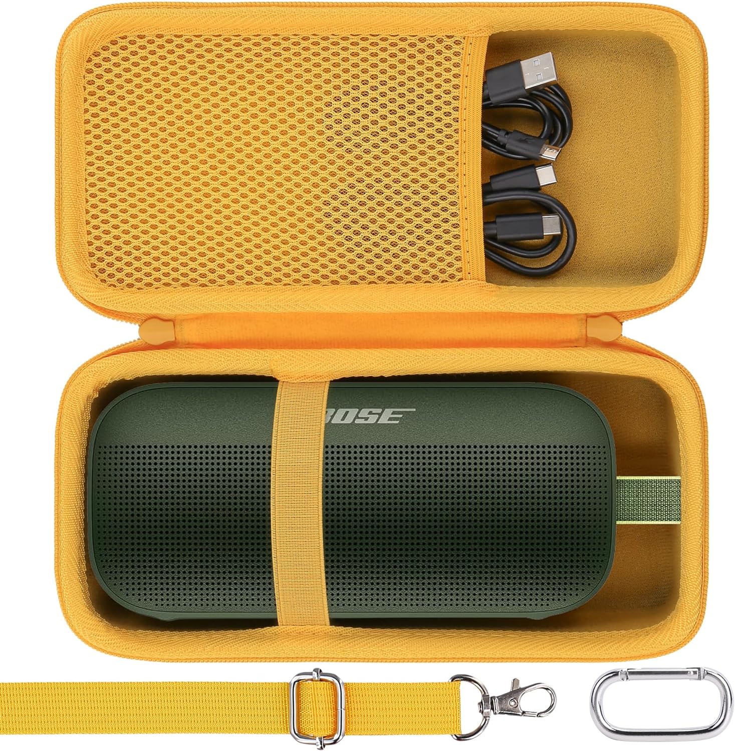 co2CREA Hard Travel Case Replacement for Bose SoundLink Flex Bluetooth Portable Speaker (Yellow Case)