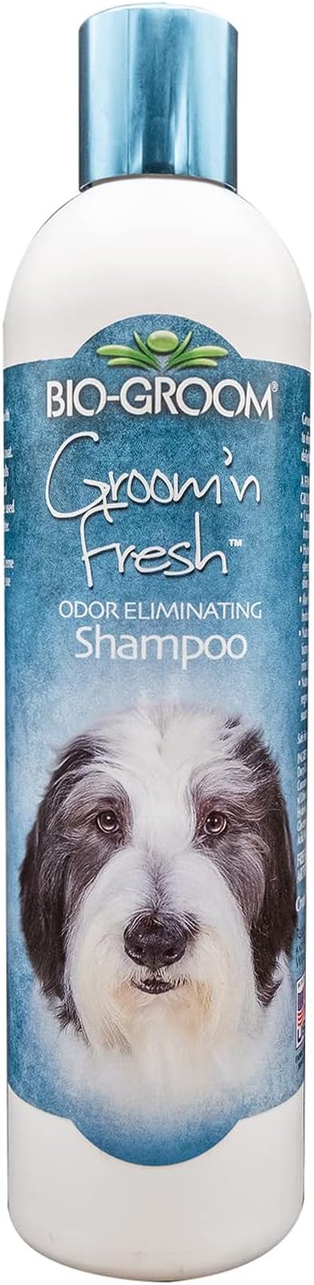 Bio-Groom Groom'n Fresh Dog Shampoo  Odor Eliminating, Dog Bathing Supplies, Puppy Wash, Cat & Dog Grooming Supplies, Cruelty-Free, Made in USA, Dog Products  12 fl oz 1-Pack