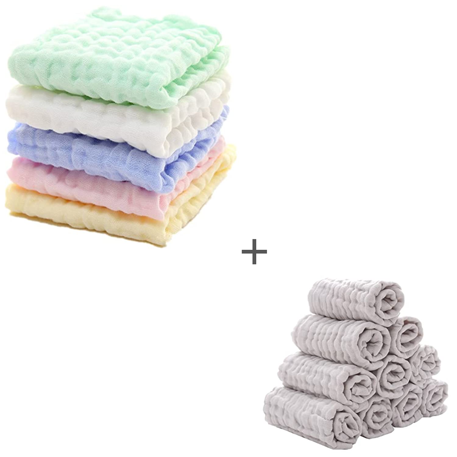 MUKIN Baby Washcloth (15Pack)