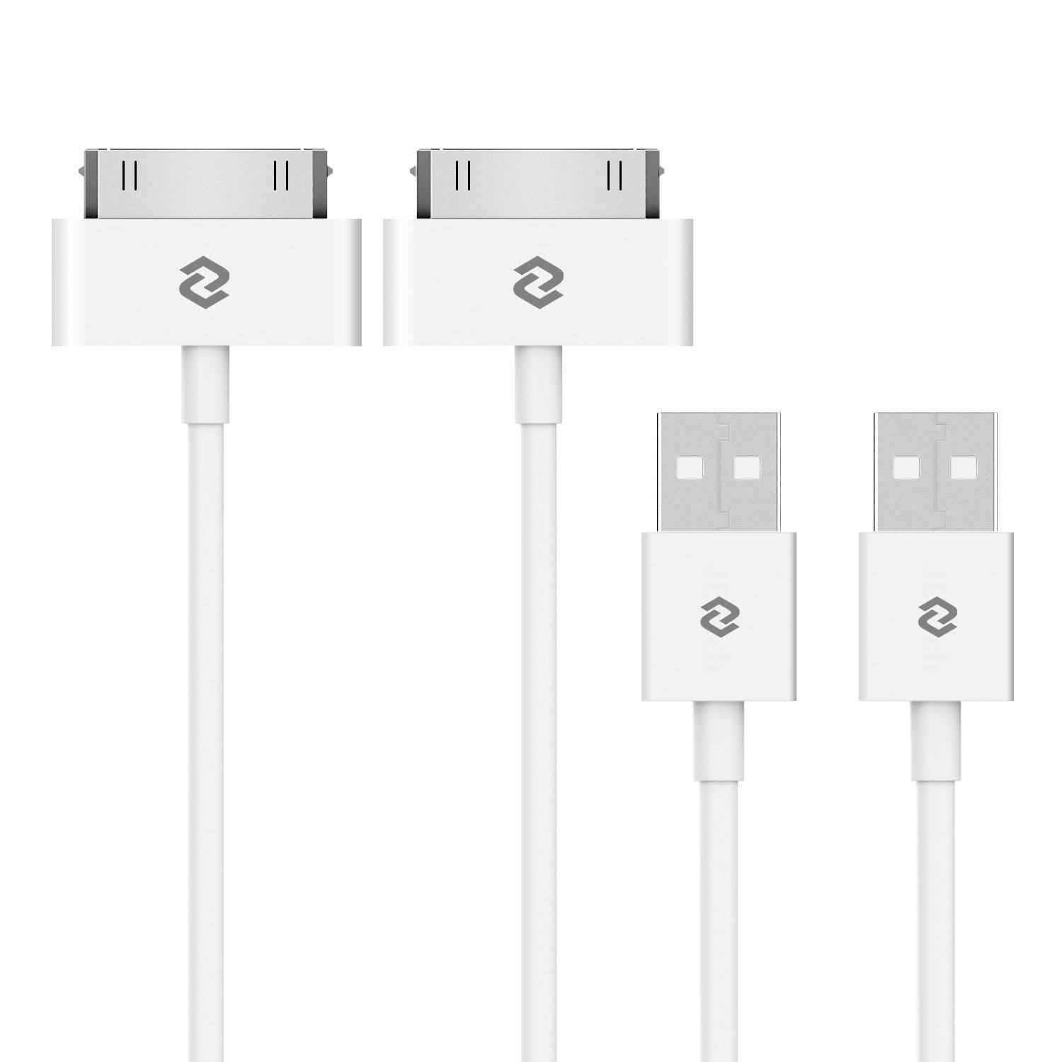 JETech USB Sync and Charging Cable Compatible iPhone 4/4s, iPhone 3G/3GS, iPad 1/2/3, iPod, 3.3 Feet, 2-Pack