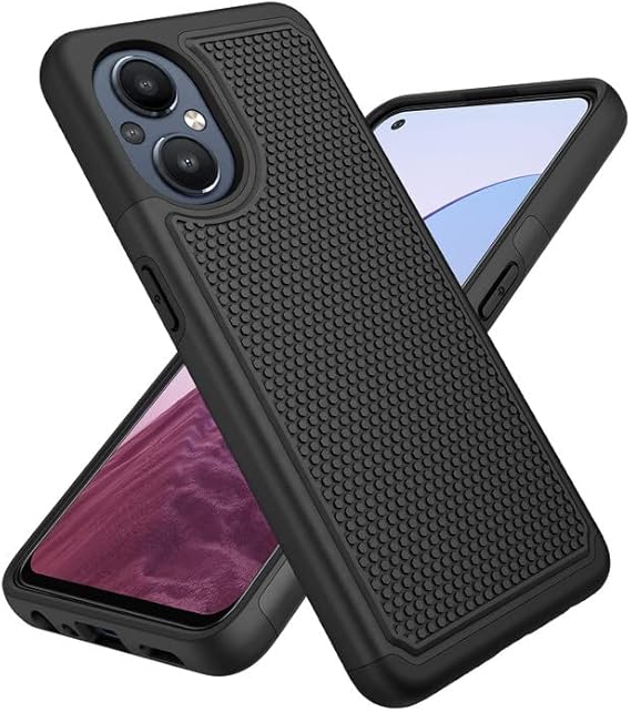 BNIUT for OnePlus Nord N20 5G Case: Dual Layer Shockproof Heavy Duty Protection | Military Grade Drop Proof Protective Phone Cases | Hybrid Hard Shell with Sturdy Durable Texture - Black