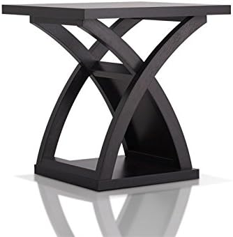 Home Square (Set of 2) Eclectic End Table in Espresso