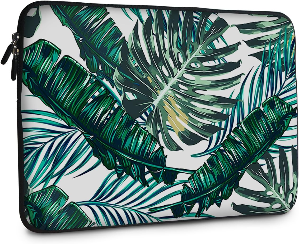 iCasso 13-13.3 inch Laptop Sleeve Bag, Waterproof Shock Resistant Neoprene Notebook Protective Bag Carrying Case Compatible MacBook Pro/MacBook Air - Palm Leaves