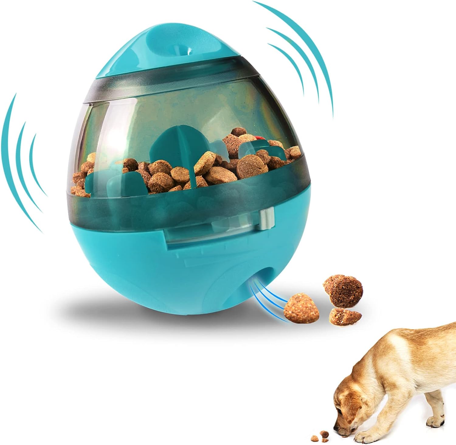 JZXOIVA Dog Treat Ball, Adjustable Dog Treat Dog Ball Dispensing Dog Toys, Interactive Food Puzzles Ball for Dogs, Pet Slow Feeder Ball