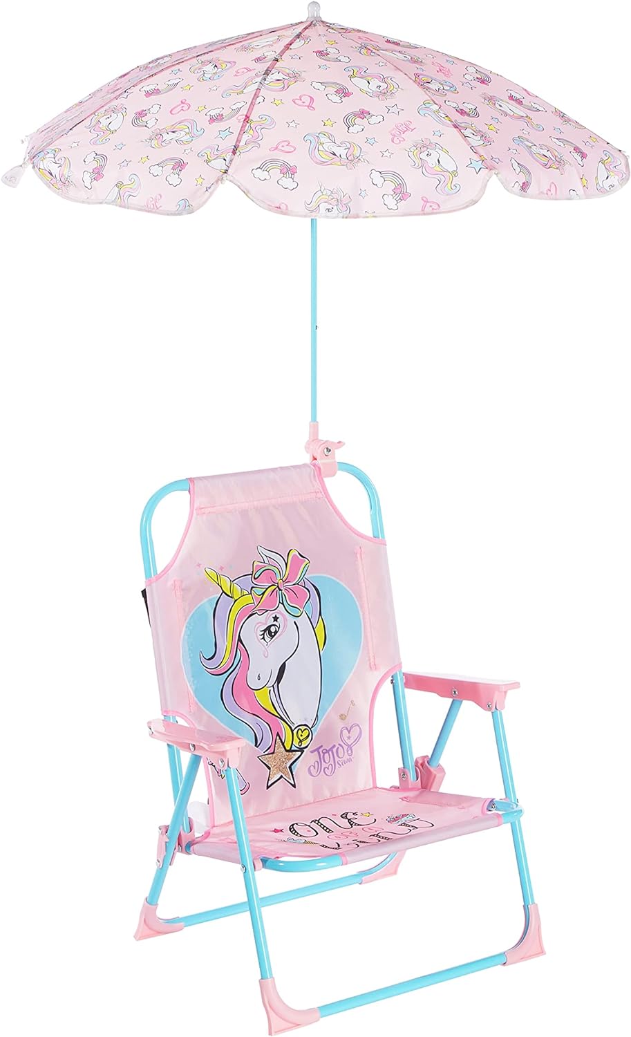 Idea Nuova Kids Outdoor Beach Chair with Umbrella, JoJo Siwa