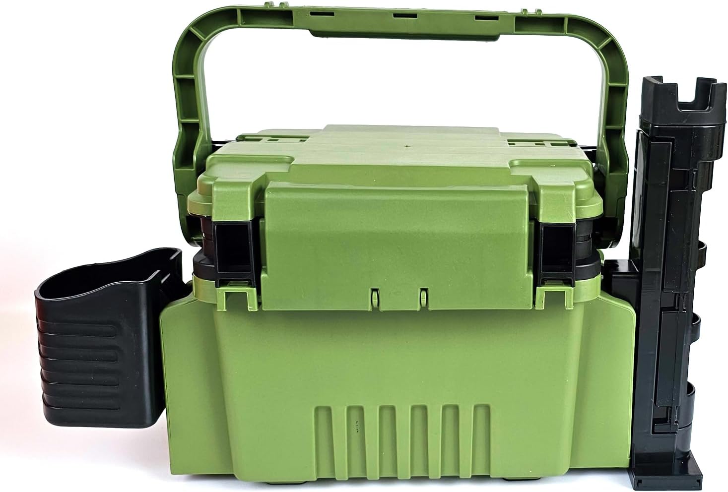 Fishing Tackle Box Fishing Tackle Storage Fishing Bucket with Rod Holder Live Fish Bait Bucket Multifunctional Outdoor Fishing Box Fishing Tools Multi-Functional (Green, Small)