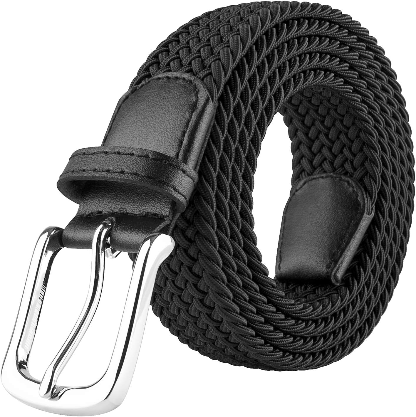 JUKMO Elastic Braided Belt, Stretch Woven Belt in Gift Box