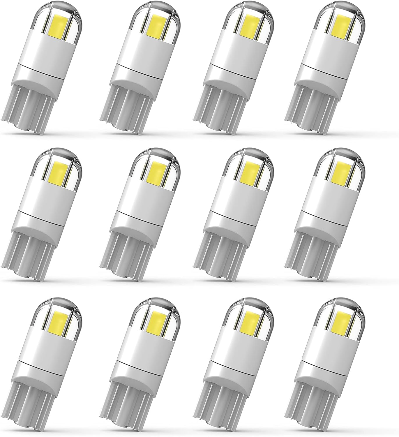 WEIMELTOY 194 LED Car Bulb 3030 Chipset 2SMD T10 194 168 W5W LED Wedge Light Bulb 1.5W 12V License Plate Light Courtesy Step Light Trunk Lamp Clearance Lights