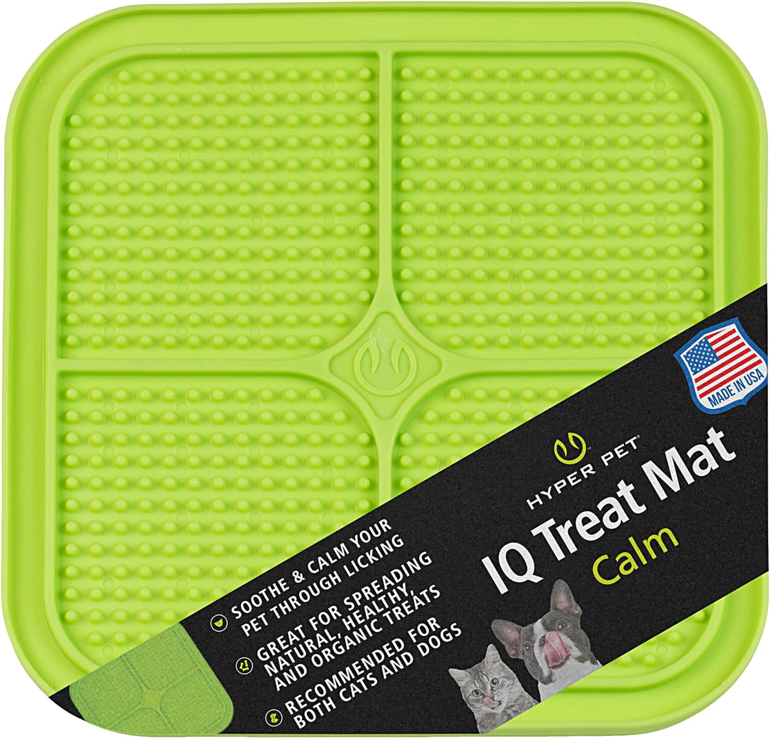 Hyper Pet IQ Treat lick mat for Dogs, Dog Slow Feeder & Cat lick mats | Great Alternative to Slow Feeder Dog Bowls & Cat Slow Feeders | Perfect Dog licking mat, Cat Puzzle Feeder & Dog Enrichment Toys