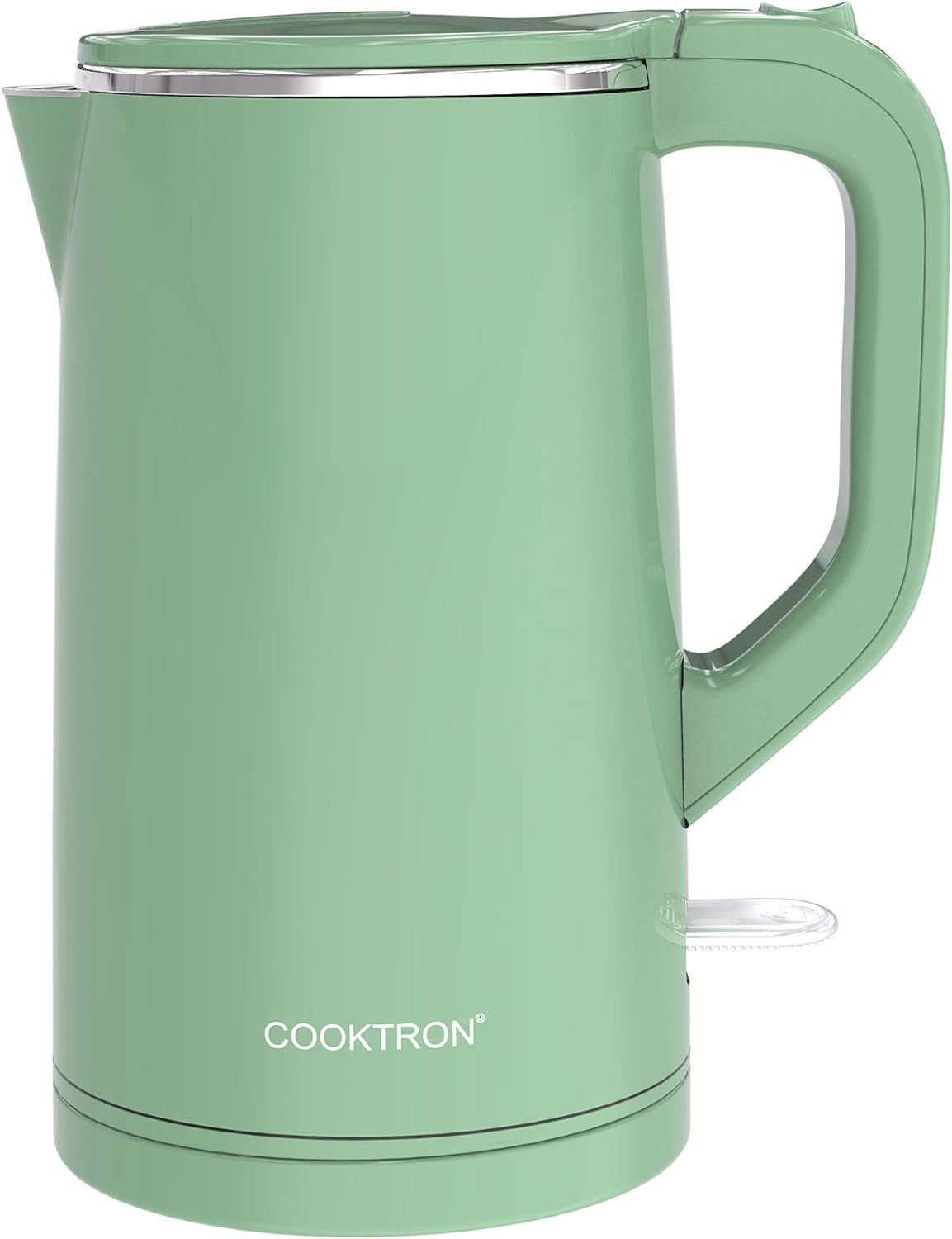 1.7L Electric Kettle Quiet, Double Wall Hot Water Boiler BPA-Free, Quiet Boil and Cool Touch Tea Kettle, Cordless with Auto Shut-Off & Boil Dry Protection, 1500W Fast Boiling, Green