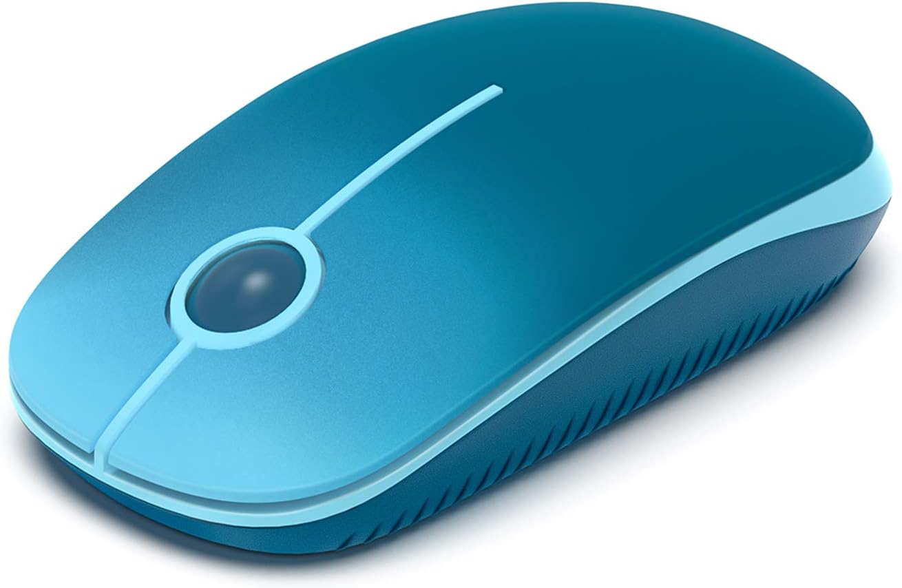 VssoPlor Wireless Mouse, 2.4G Slim Portable Computer Mice with Nano Receiver for Notebook, PC, Laptop, Computer (Gradient Blue)