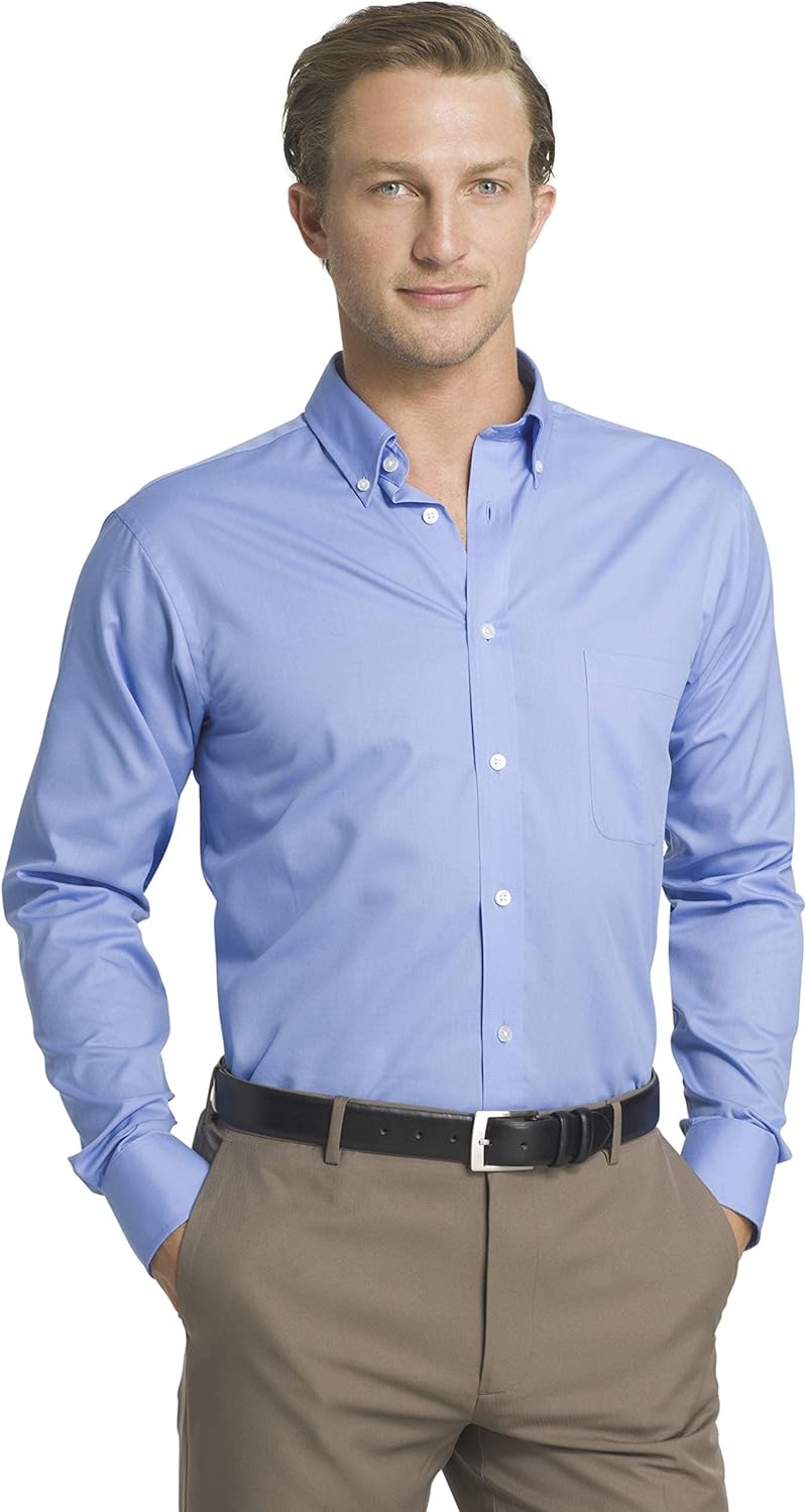 Izod Men's TALL FIT Dress Shirts Stretch Solid (Big and Tall)