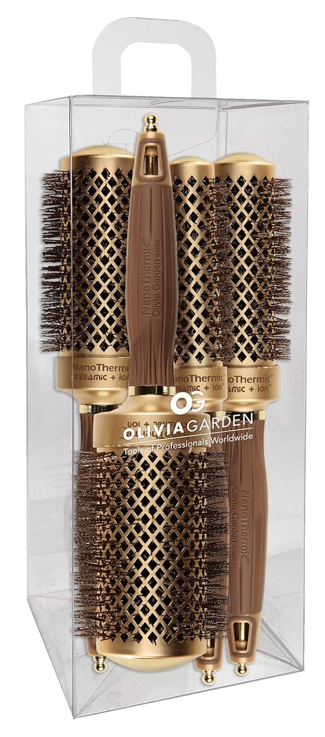 Olivia Garden NanoThermic Ceramic + Ion Round Thermal Hair Brush (not electrical)