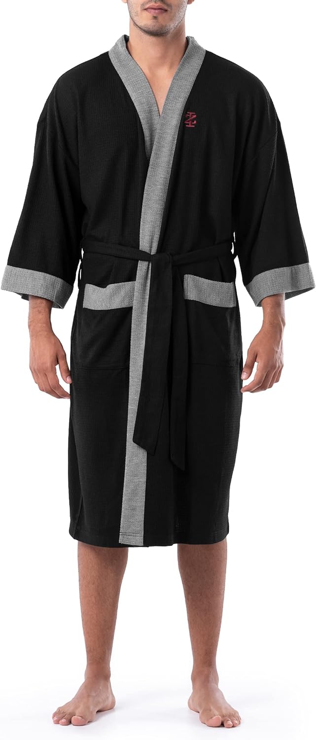 IZOD Men's Waffle Knit Kimono Robe