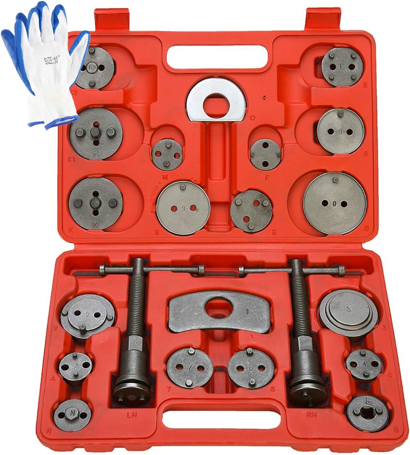 8MILELAKE Disc Brake Caliper Compressor Wind Back Tool 24pc Professional Caliper Tool Set